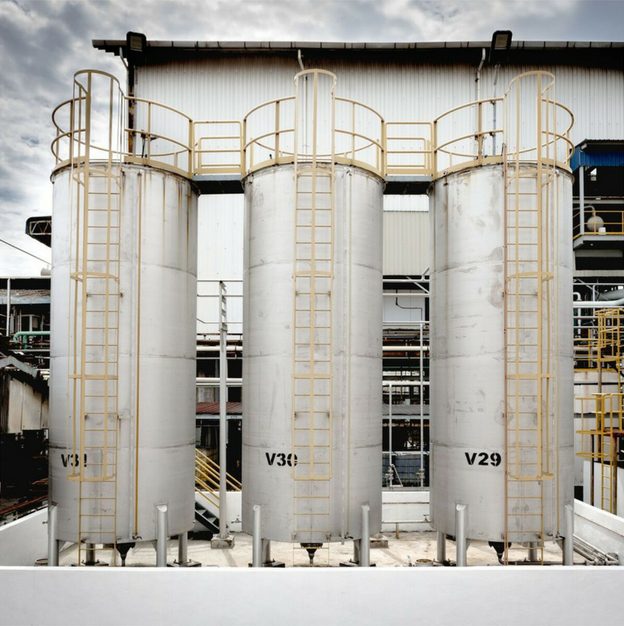 Stainless steel storage silos